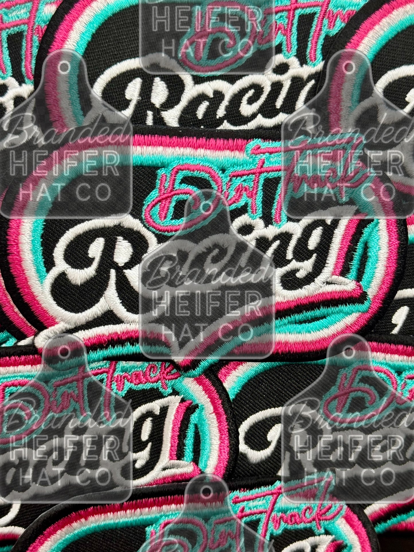 DIRT TRACK RACING EMBROIDERY PATCH