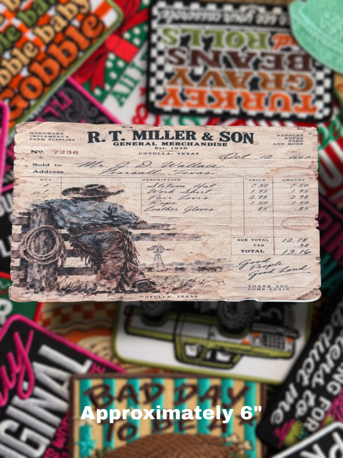 R. T. MILLER AND SONS VINTAGE LEATHERETTE PATCH