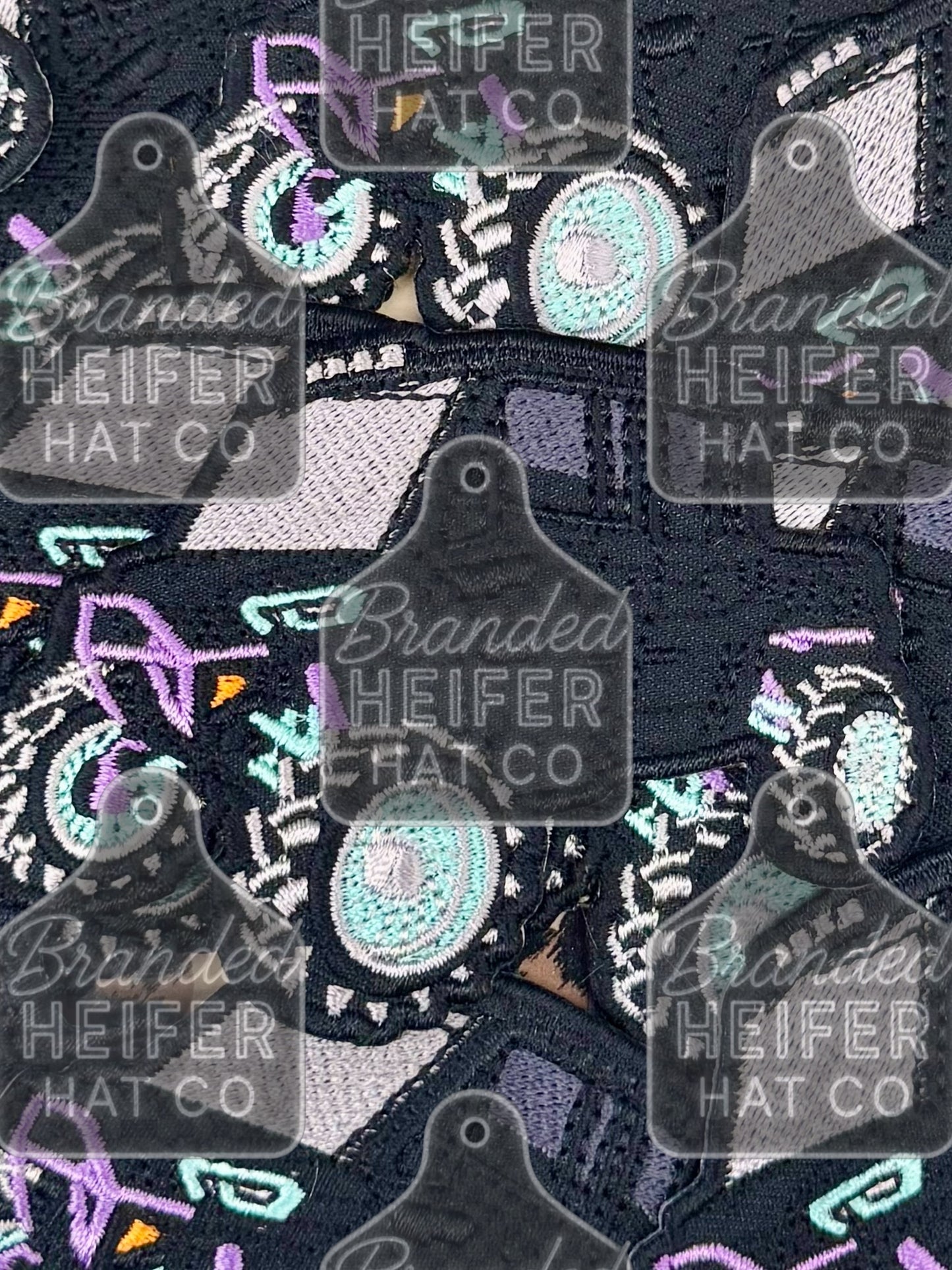 PURPLE/MINT 4SEATER EMBROIDERY PATCH