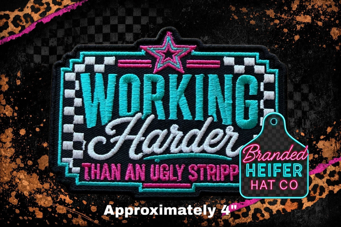 WORKING HARDER EMBROIDERY PATCH