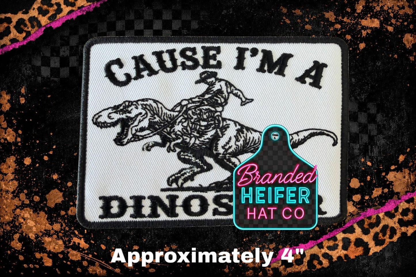 DINOSAUR EMBROIDERY PATCH