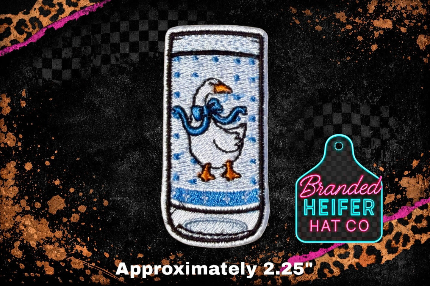 GOOSE GLASS EMBROIDERY PATCH