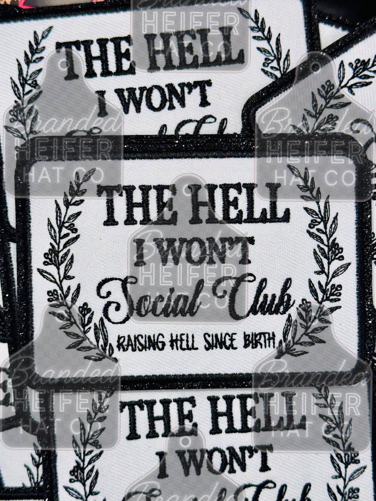 Then hell I won’t glitter embroidery patch