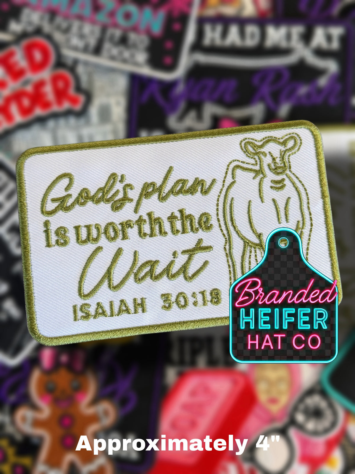 GODS PLAN IS WORTH THE WAIT | EMBROIDERED HAT PATCH