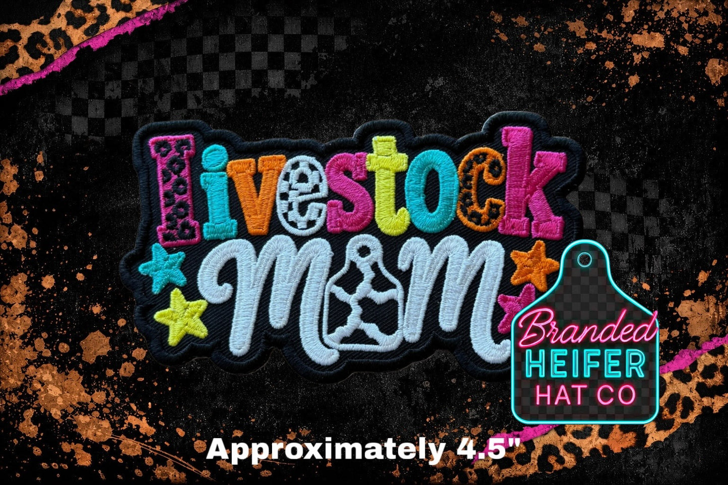 LIVESTOCK MOM EMBROIDERY PATCH
