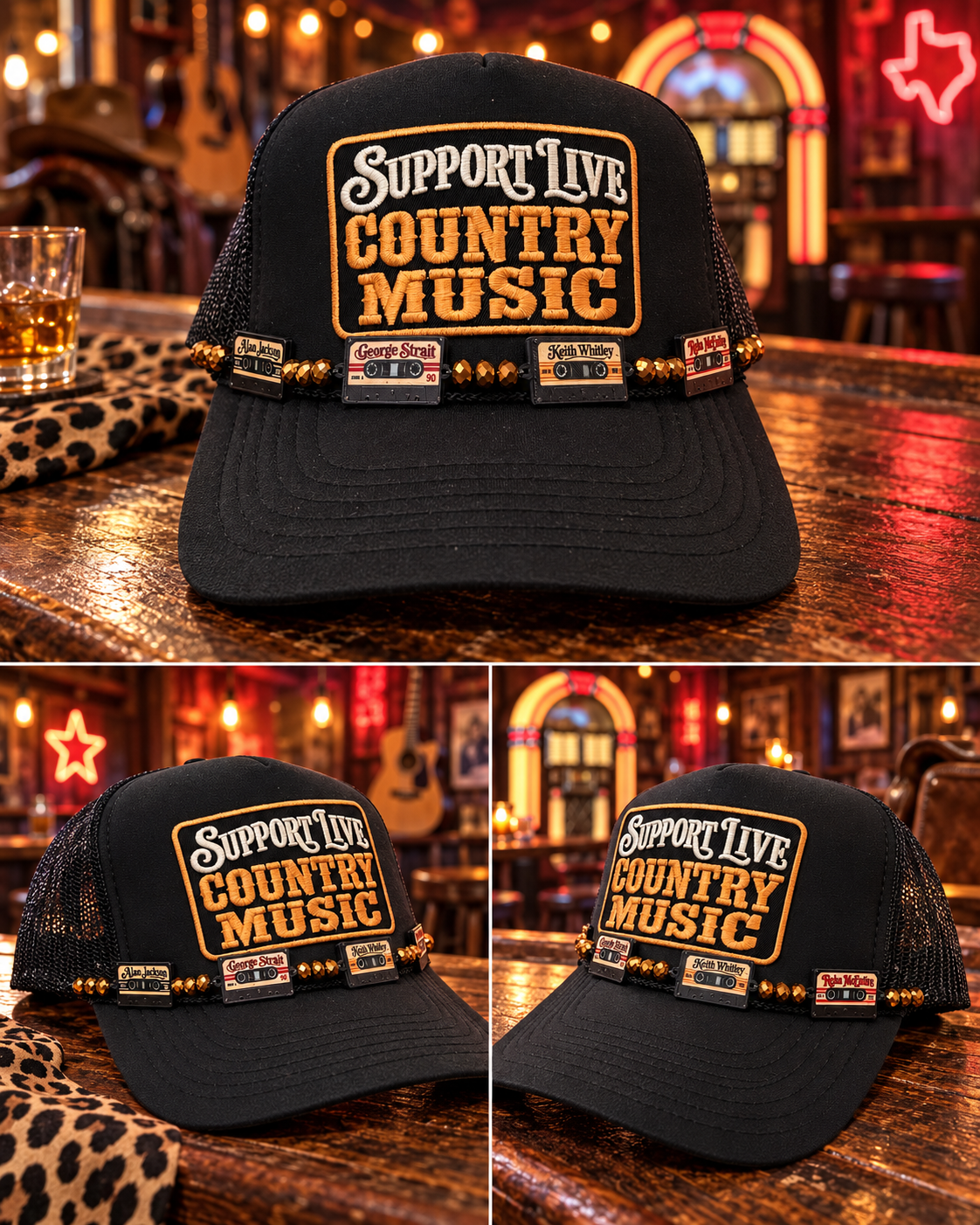 SUPPORT COUNTRY MUSIC TRUCKER HAT