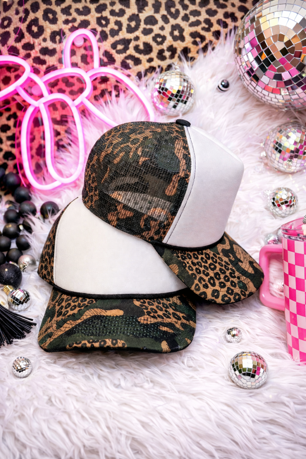 LEOPARD/CAMO TRUCKER HAT | NOT RESTOCKING