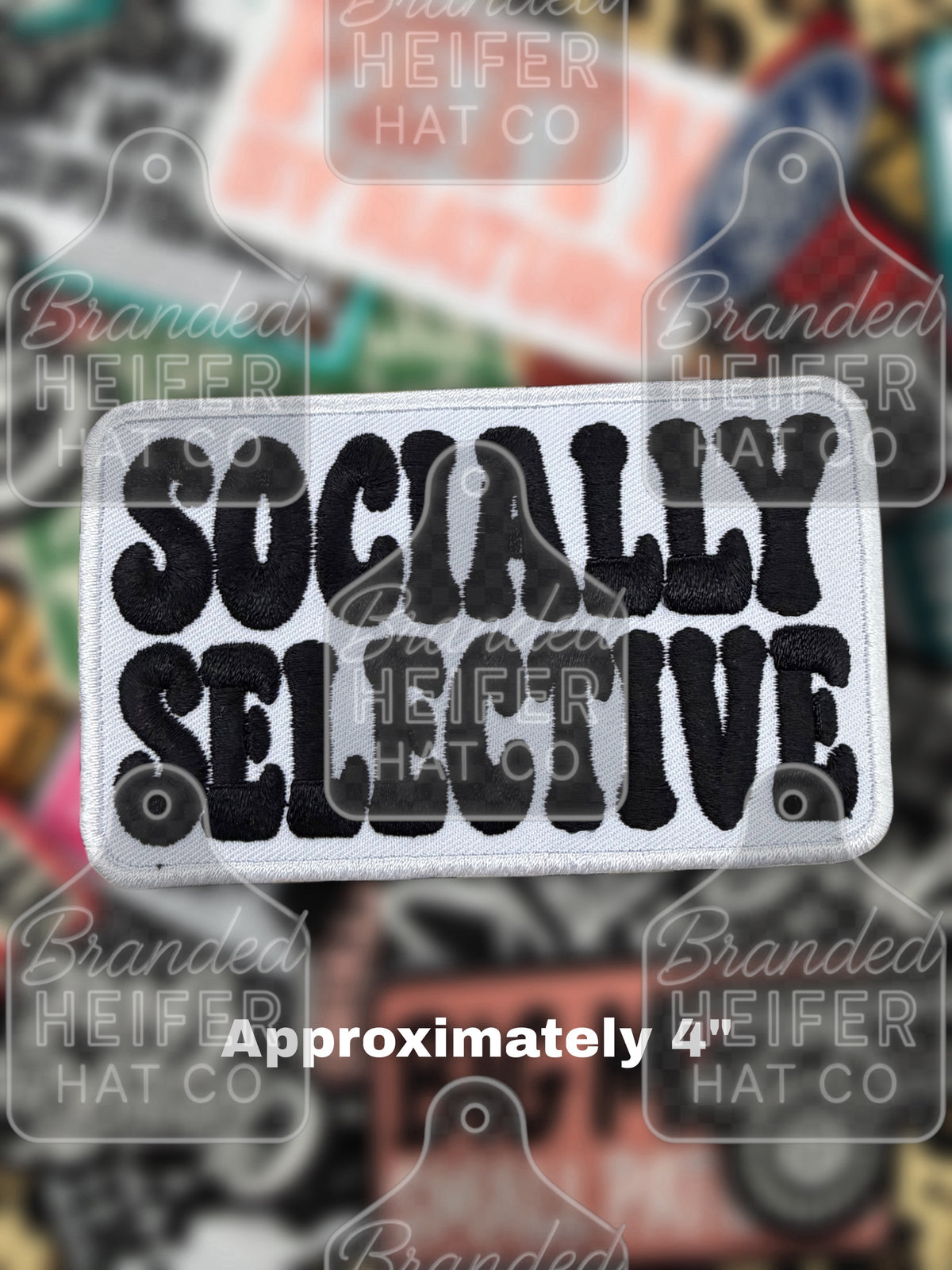 SOCIALLY SELECTIVE EMBROIDERY PATCH
