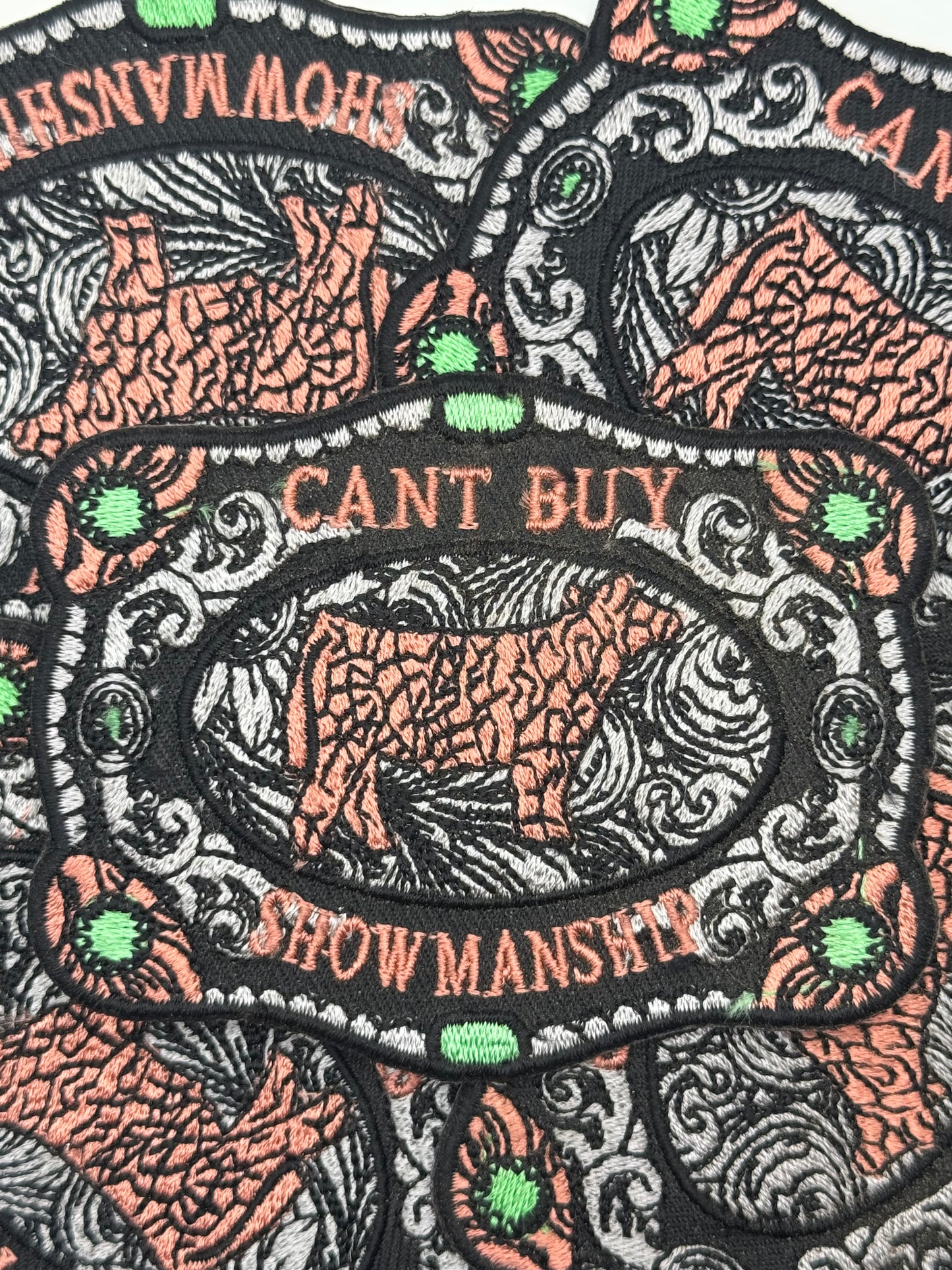 You can’t buy showmanship embroidery buckle