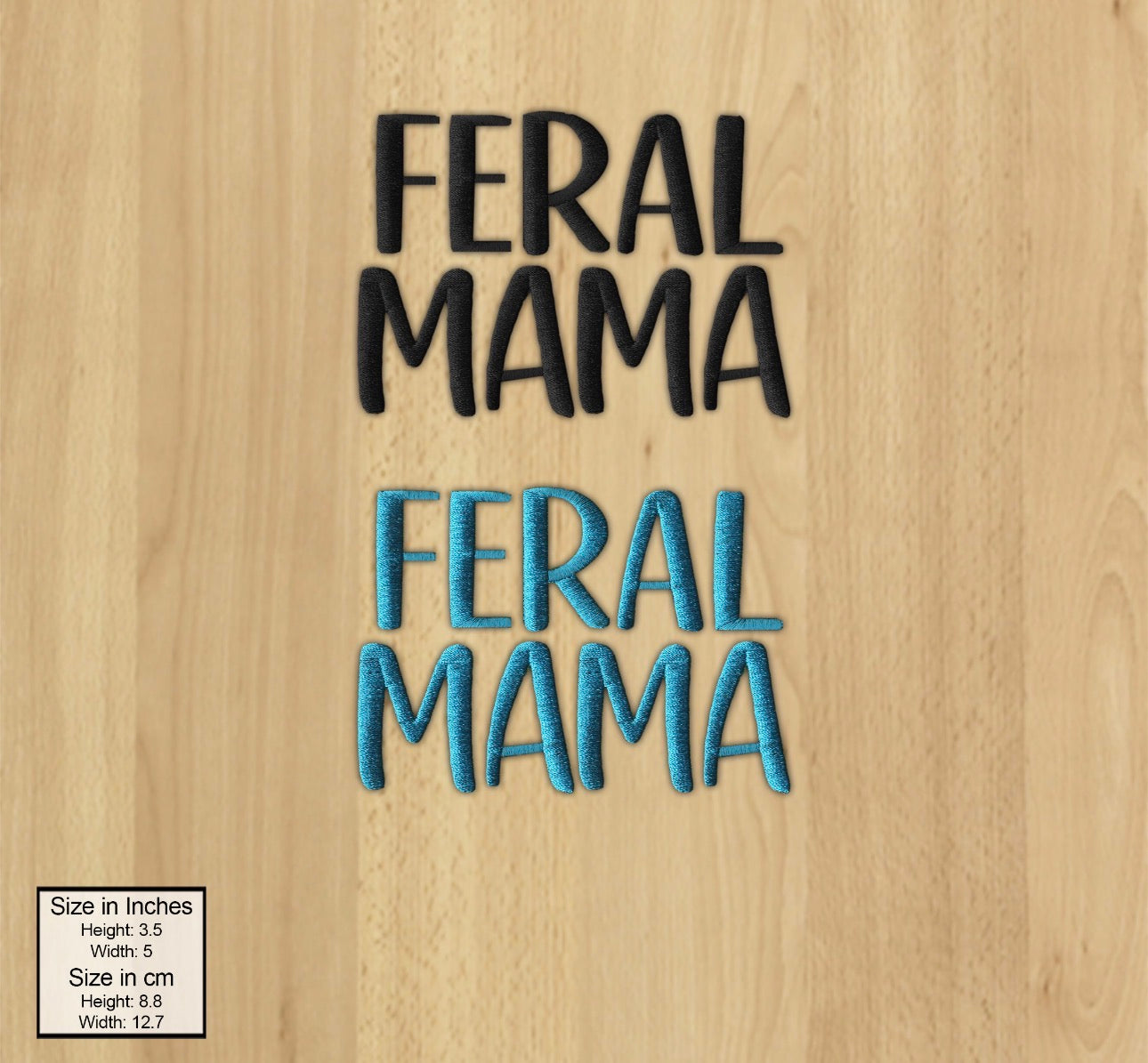 FERAL MAMA PUFF EMBROIDERY PATCH