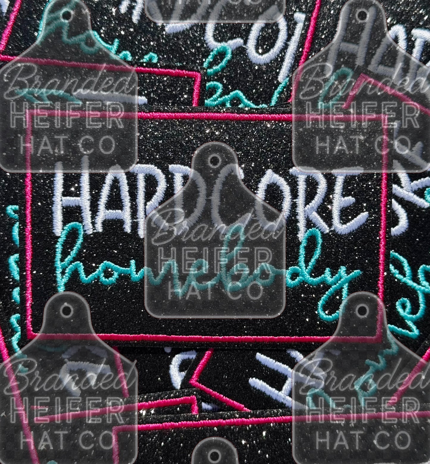 Hardcore homebody glitter embroidery patch