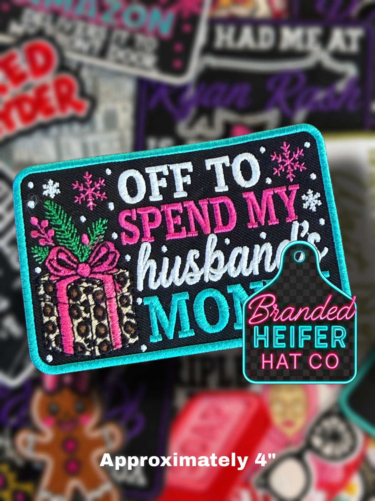 OFF TO SPEND MY HUSBANDS MONEY | EMBROIDERED HAT PATCH