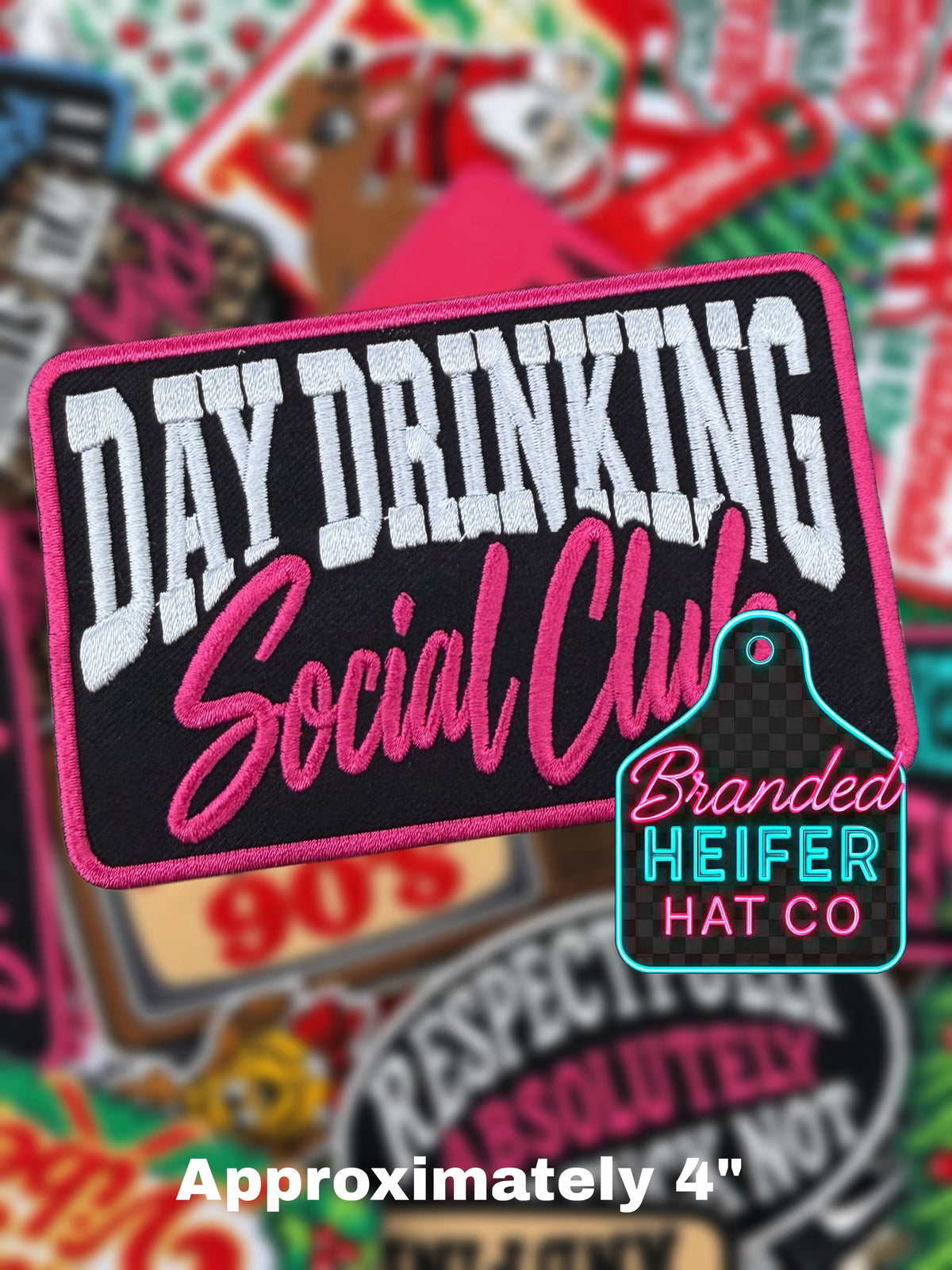 DAY DRINKING SOCIAL CLUB | EMBROIDERED HAT PATCH
