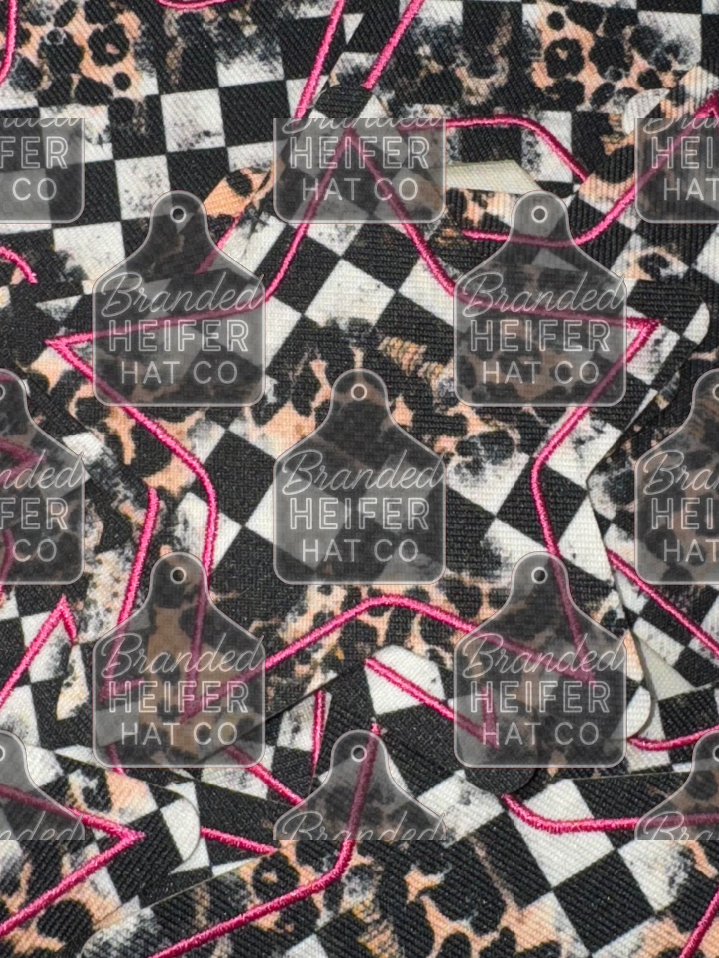 Checkered Stars embroidery patch