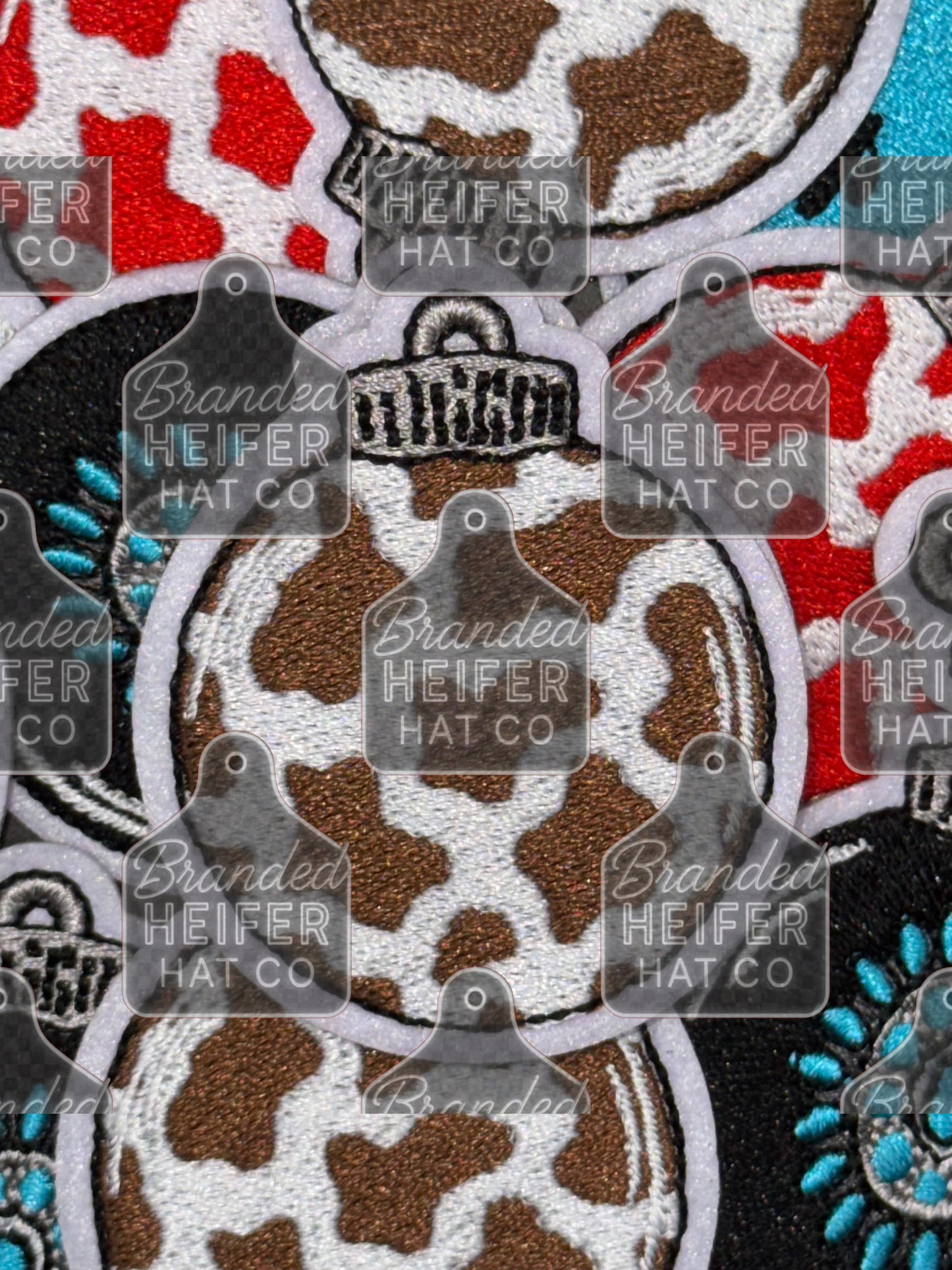 Christmas ornaments (4 options) embroidery patch