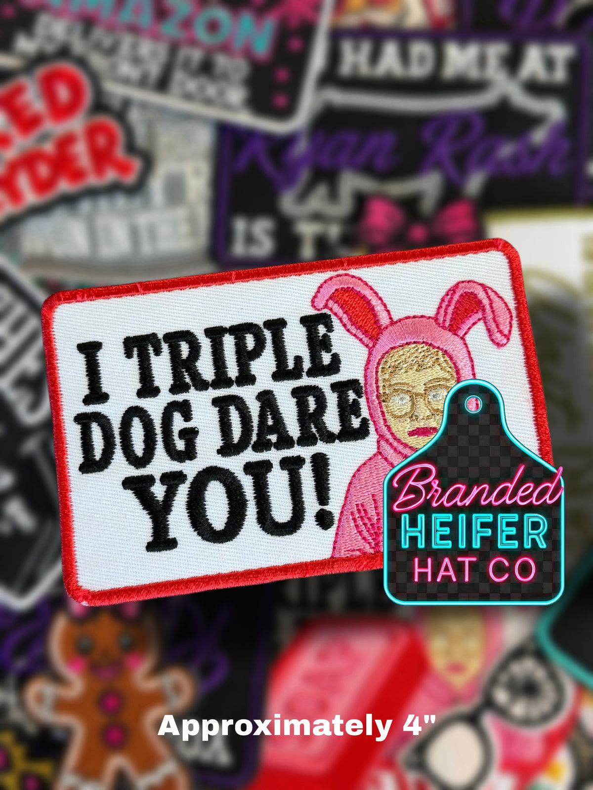 I TRIPLE DOG DARE YOU | EMBROIDERED HAT PATCH