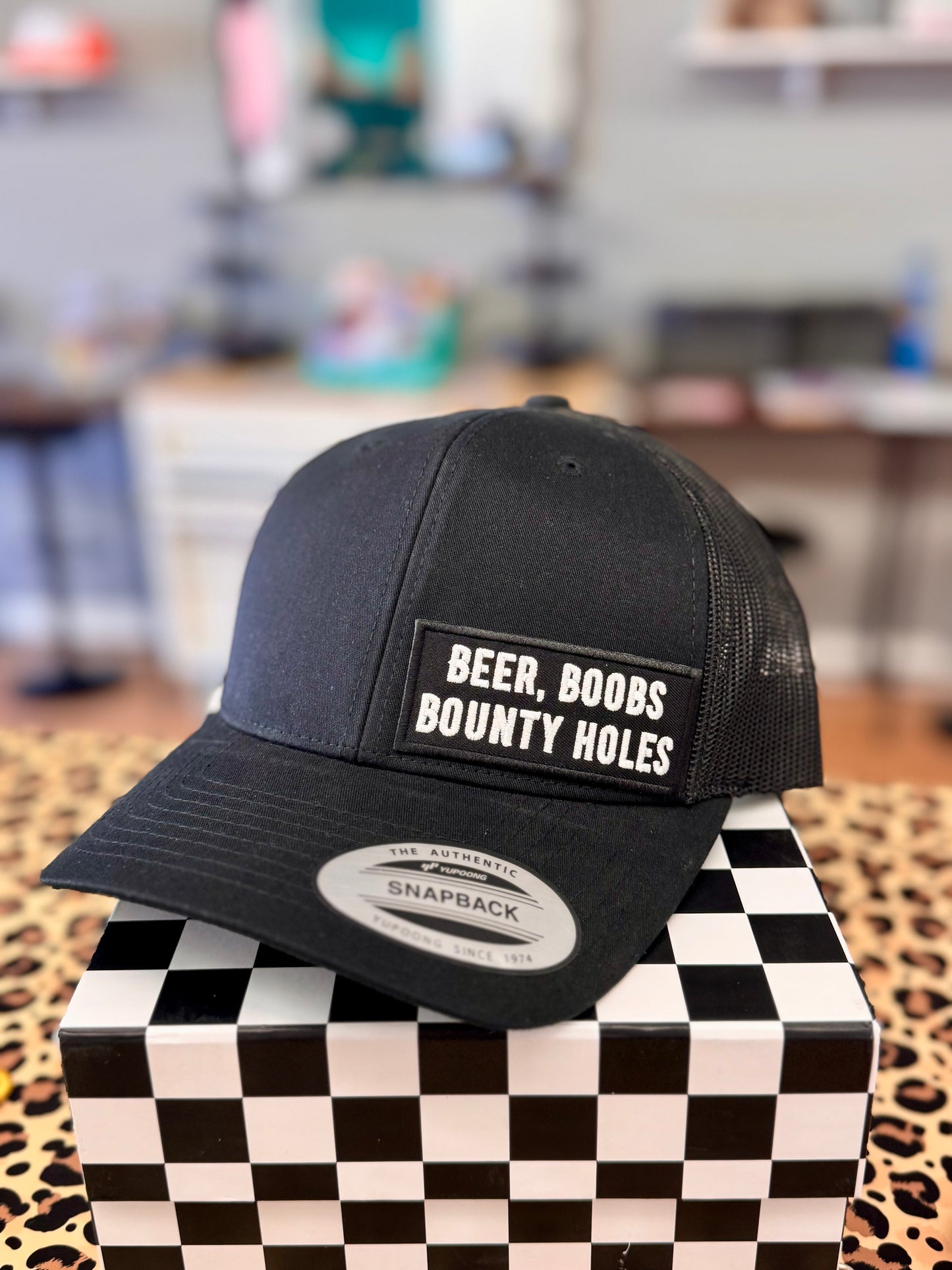 Boobs beer bounty holes hat