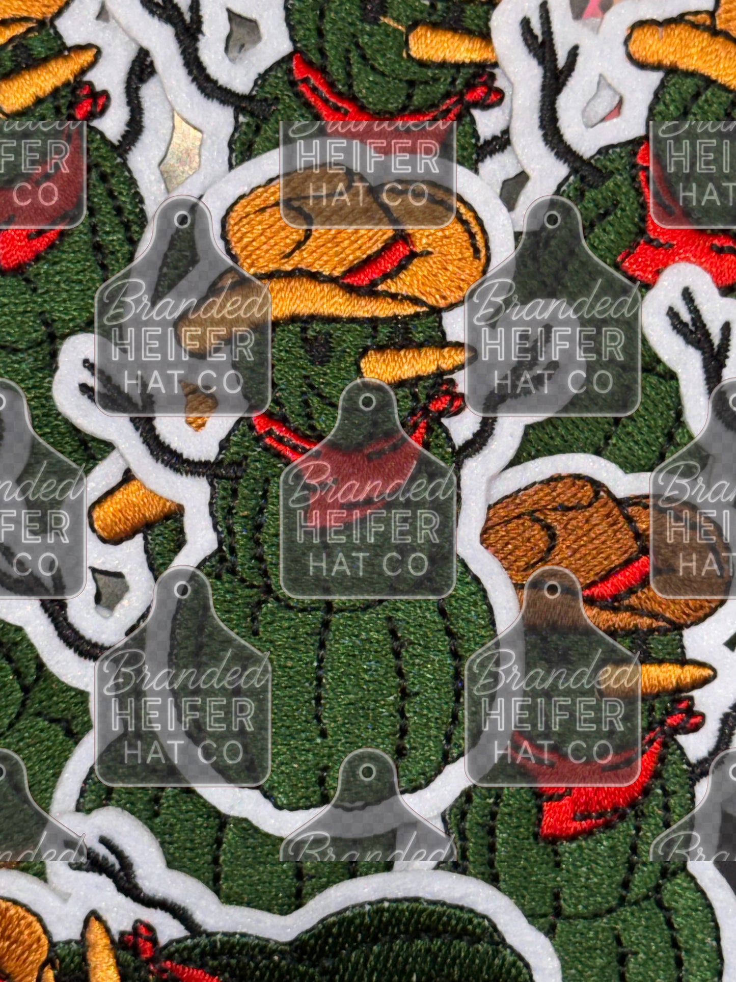 Cowboy snowman embroidery patch