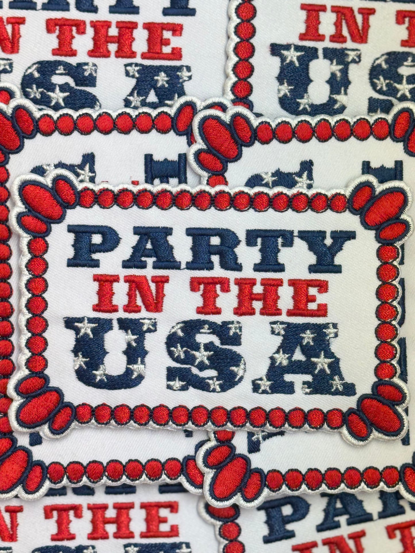 PARTY IN THE USA | EMBROIDERY PATCH | FINAL RESTOCK