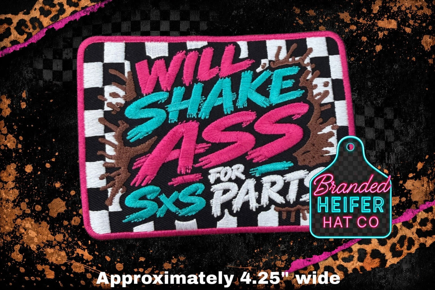 WILL SHAKE ASS FOR SXS PARTS l EMBROIDERY PATCH