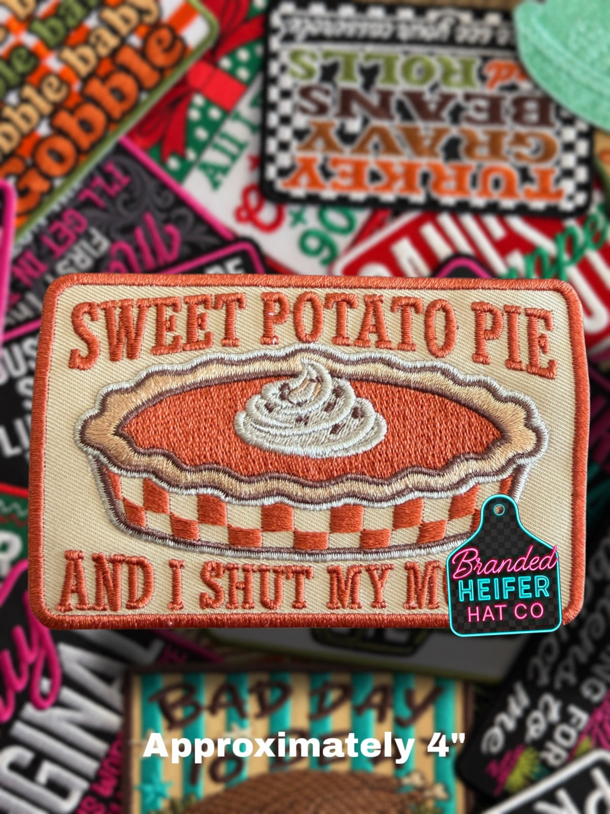 SWEET POTATO PIE | EMBROIDERED HAT PATCH