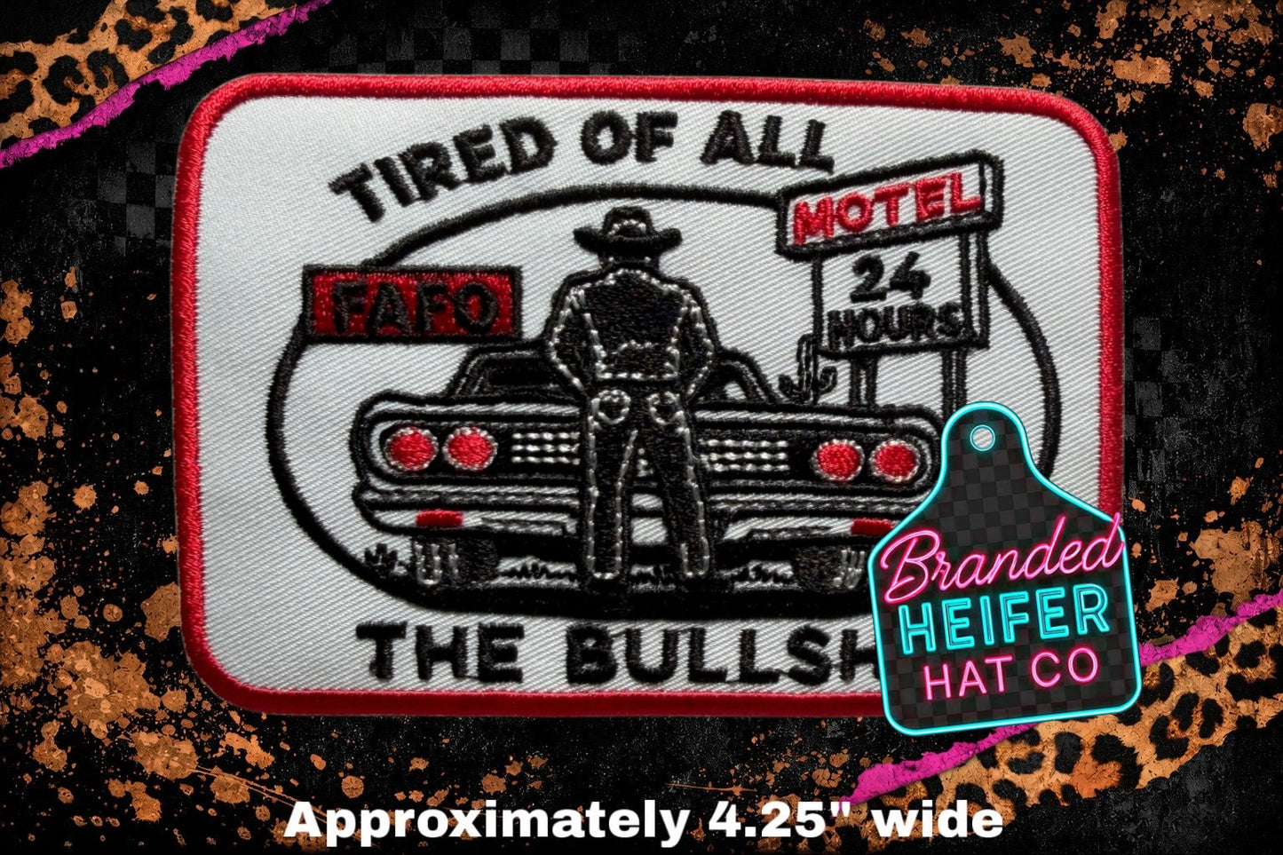 TIRED OF ALL THE BULLSHIT l EMBROIDERY PATCH