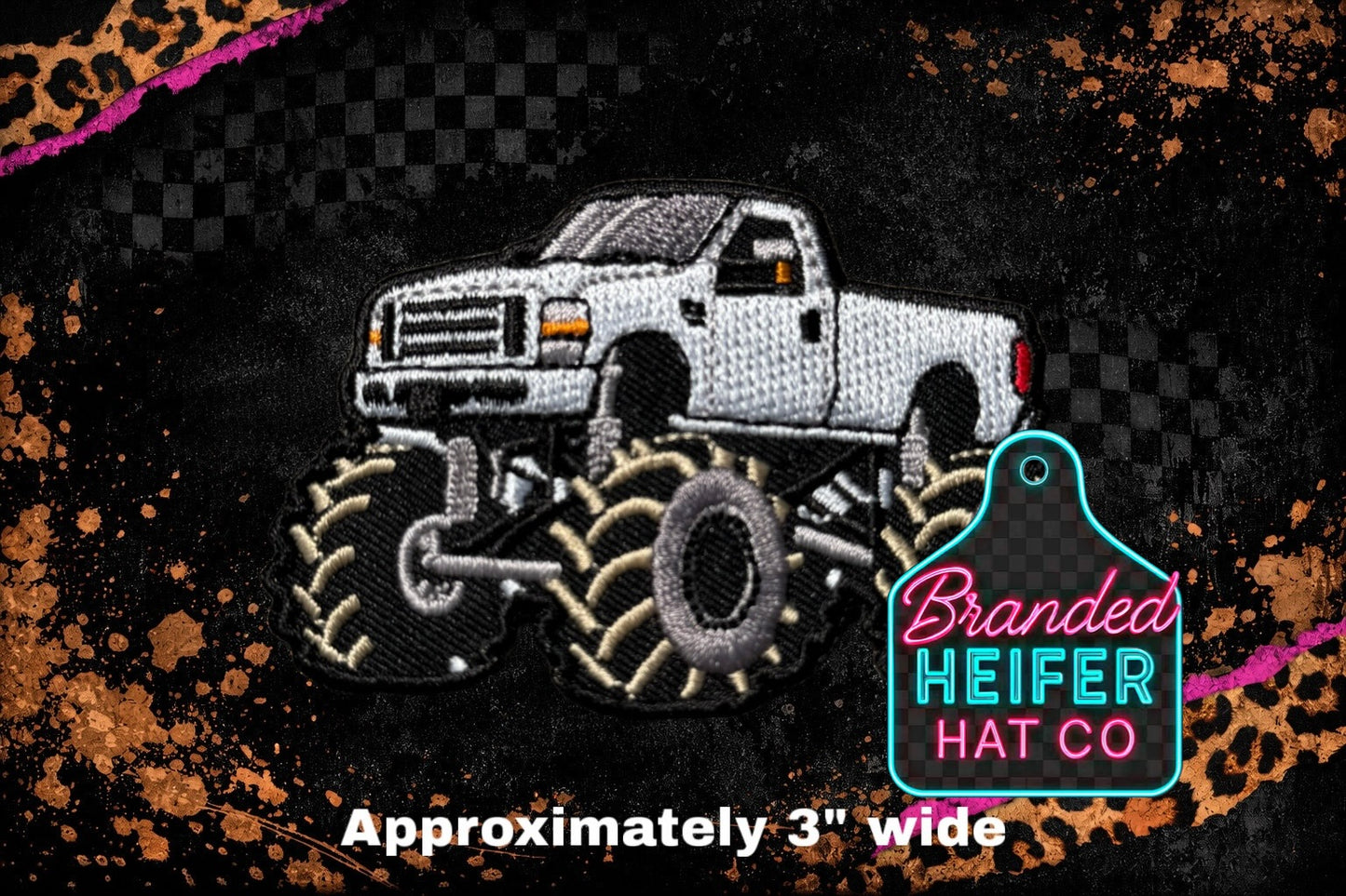 WHITE TRUCK l EMBROIDERY PATCH