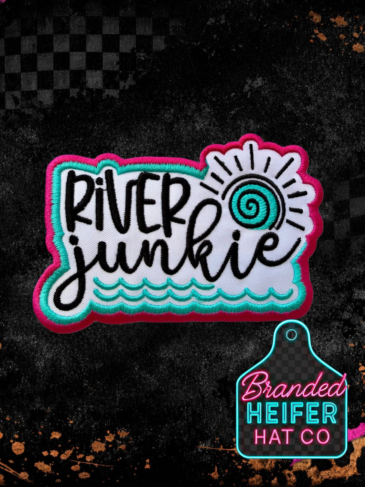 RIVER JUNKIE NEON | EMBROIDERY PATCH | FINAL RESTOCK