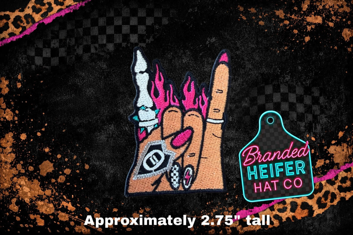 SKELLY ROCKER HAND l EMBROIDERY PATCH