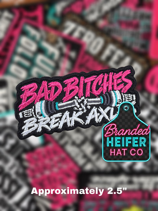 BAD BITCHES BREAK AXELS | EMBROIDERED HAT PATCH