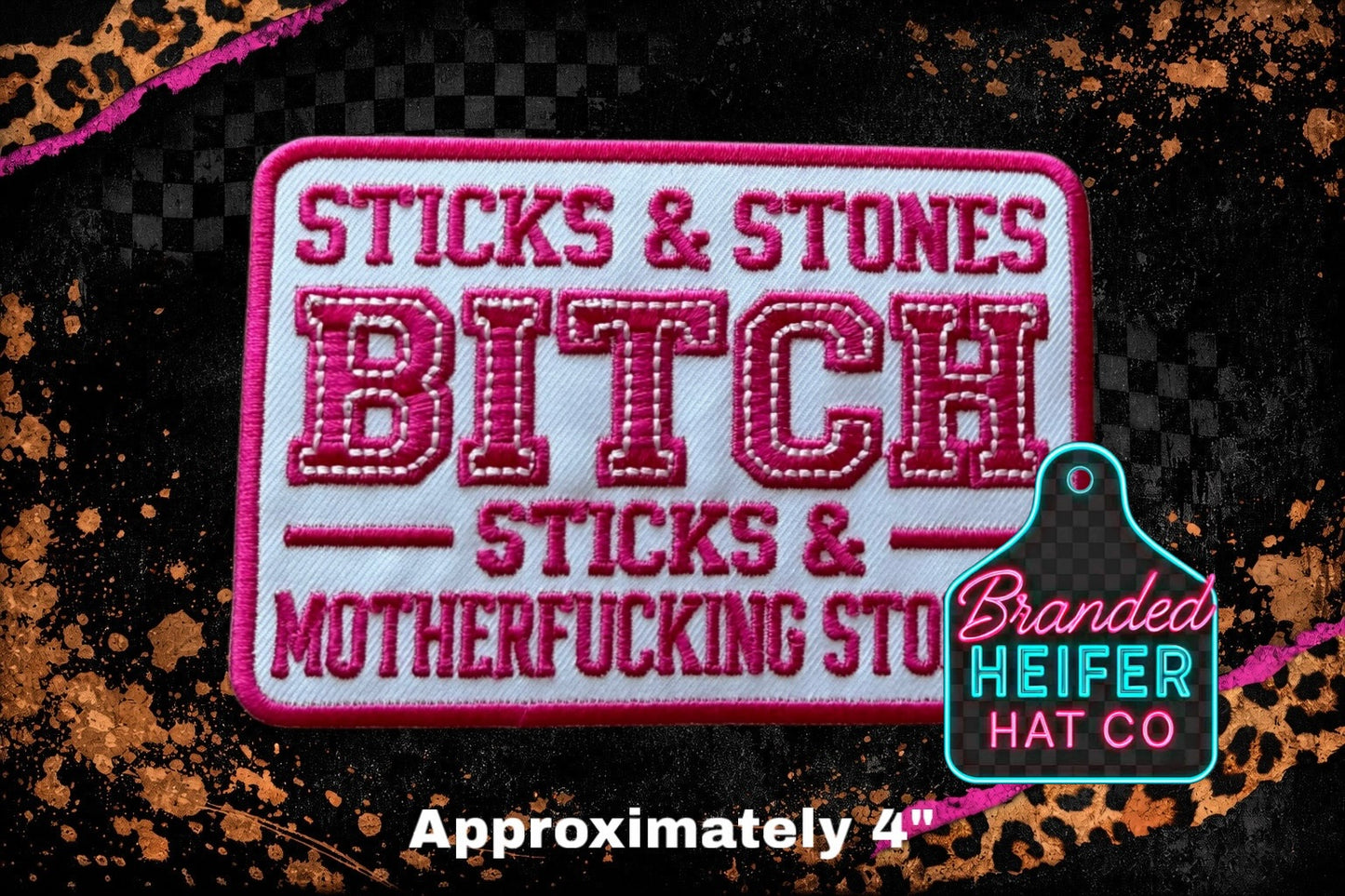 STICKS AND STONES EMBROIDERY PATCH