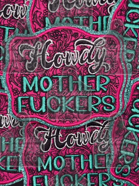 Howdy MF glitter patch