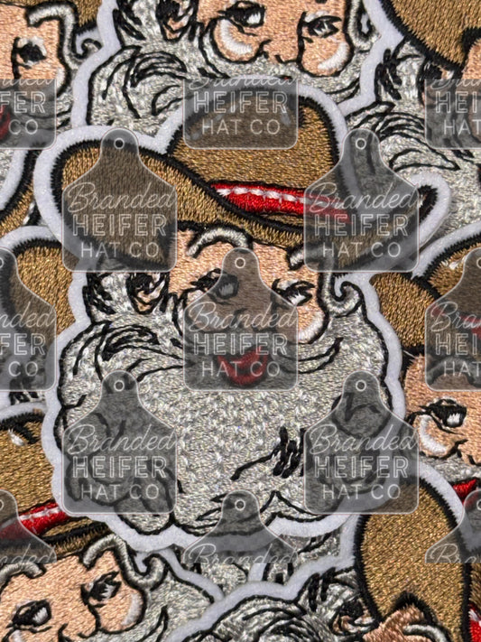 Cowboy Santa embroidery patch