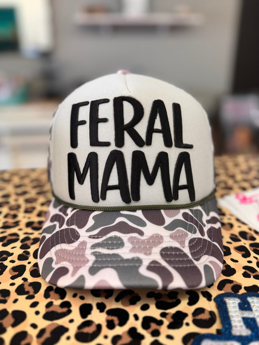FERAL MAMA PUFF EMBROIDERY PATCH