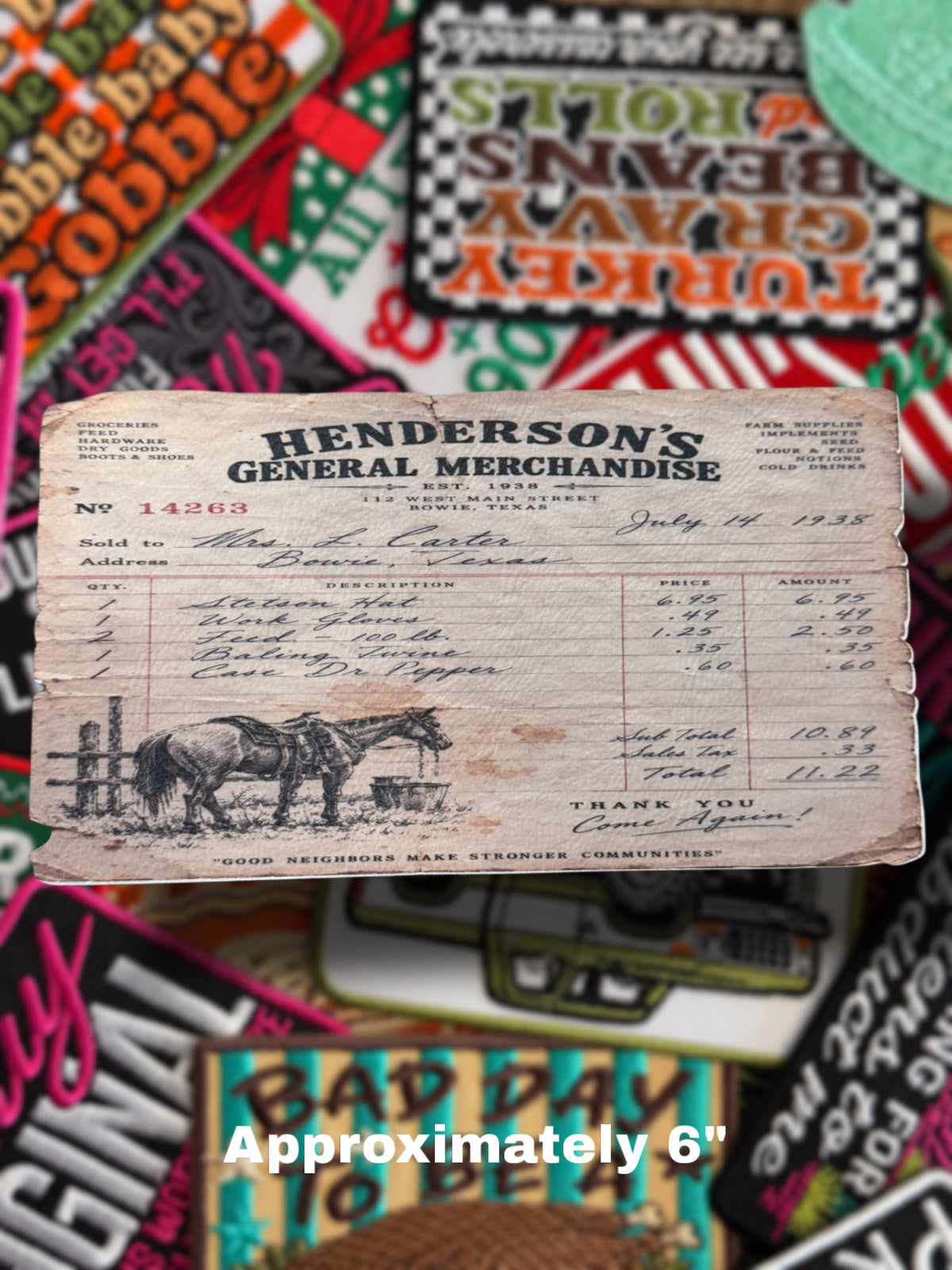 HENDERSON GENERAL MERCHANDISE LEATHERETTE PATCH