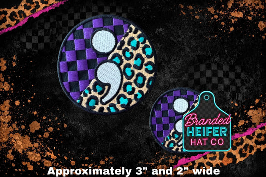 ROUND SEMI COLON l EMBRODERY PATCH