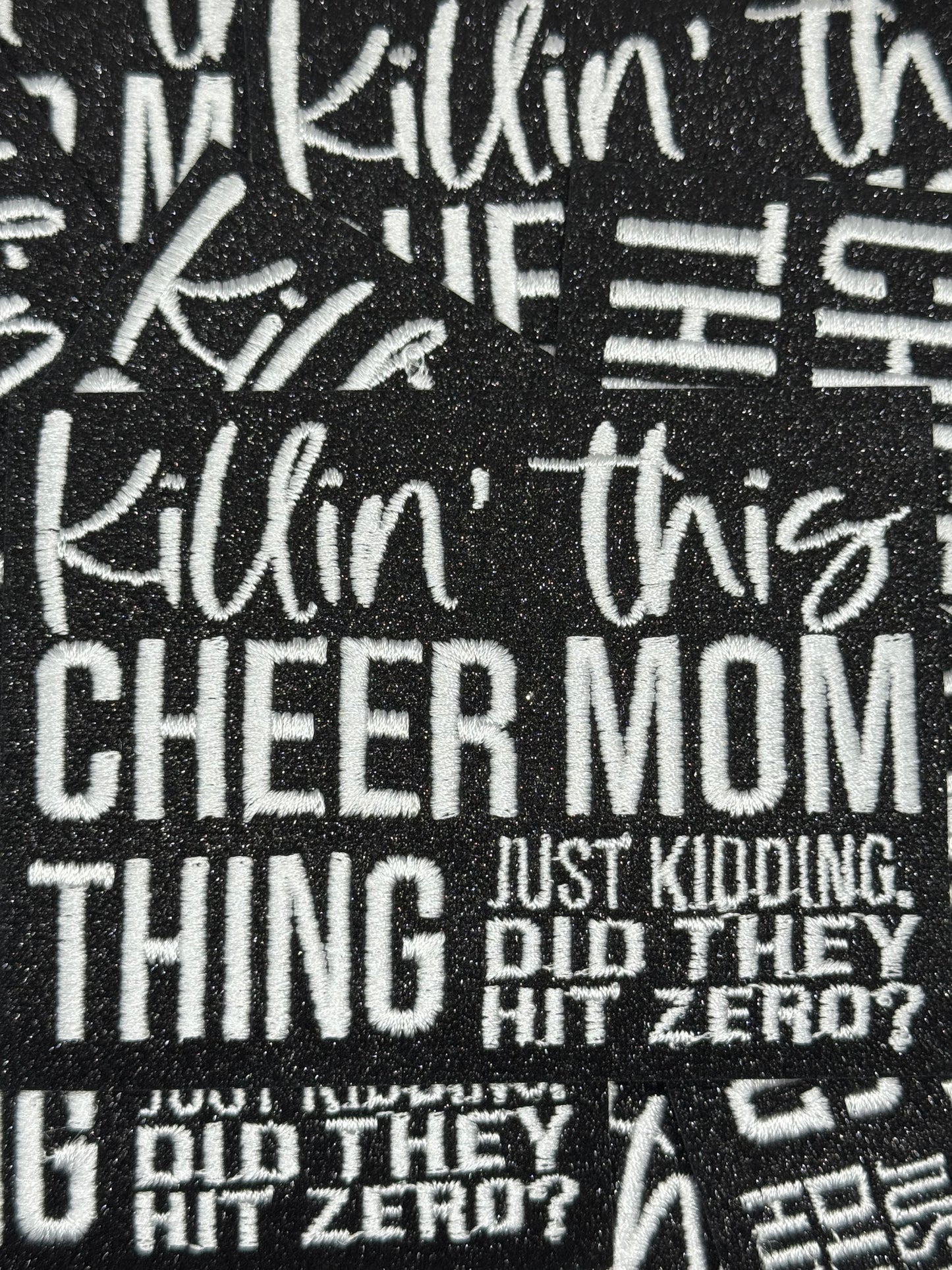 Cheer mom embroidery patch