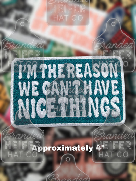 NICE THINGS  EMBROIDERY PATCH