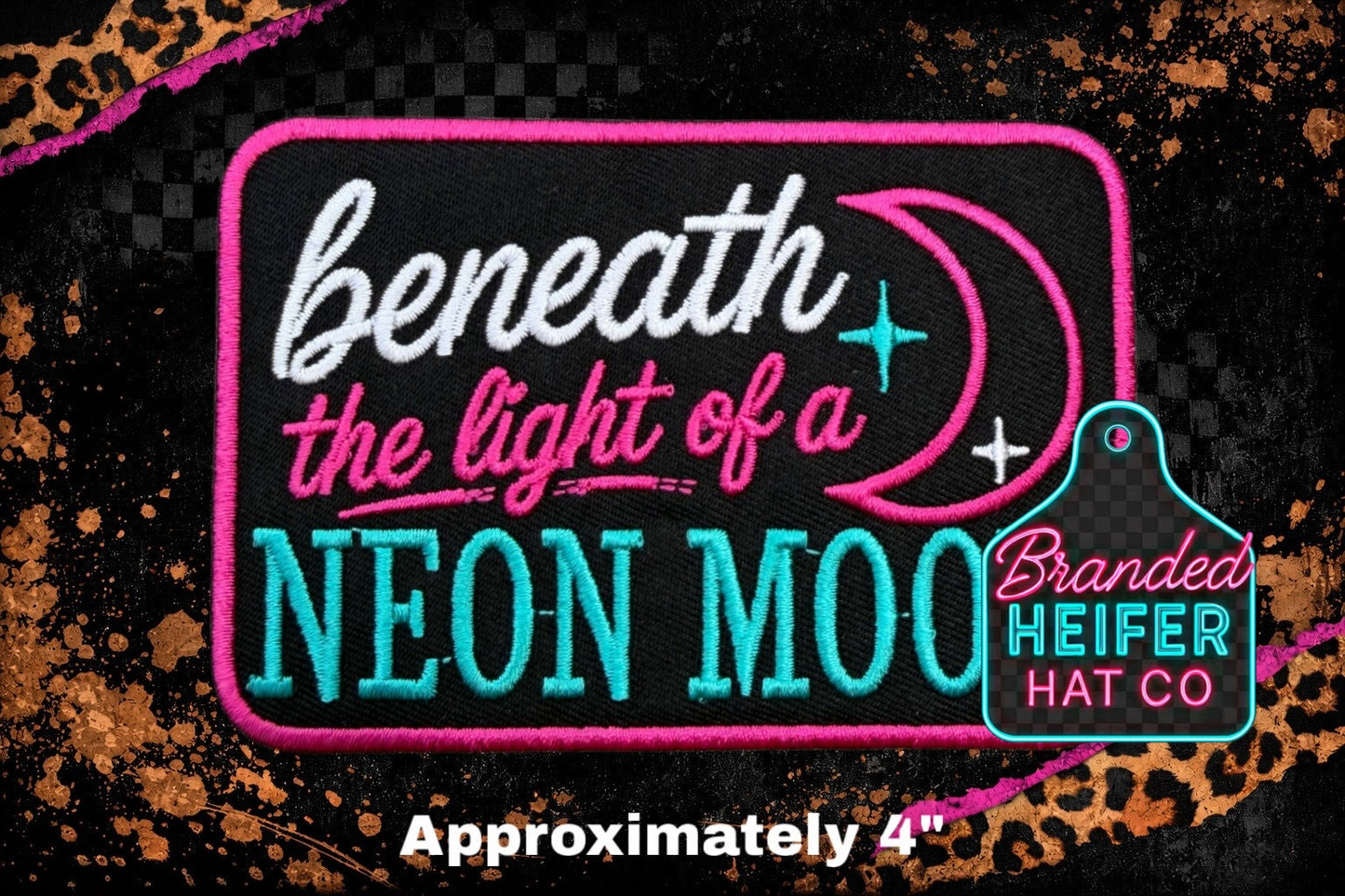 NEON MOON EMBROIDERY PATCH