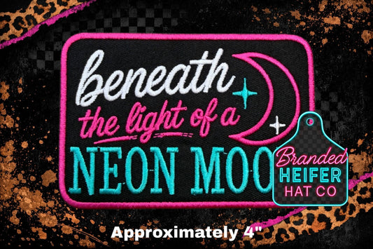 NEON MOON EMBROIDERY PATCH
