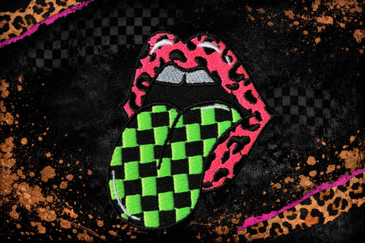CHECKERED MOUTH 😂 | EMBROIDERY PATCH
