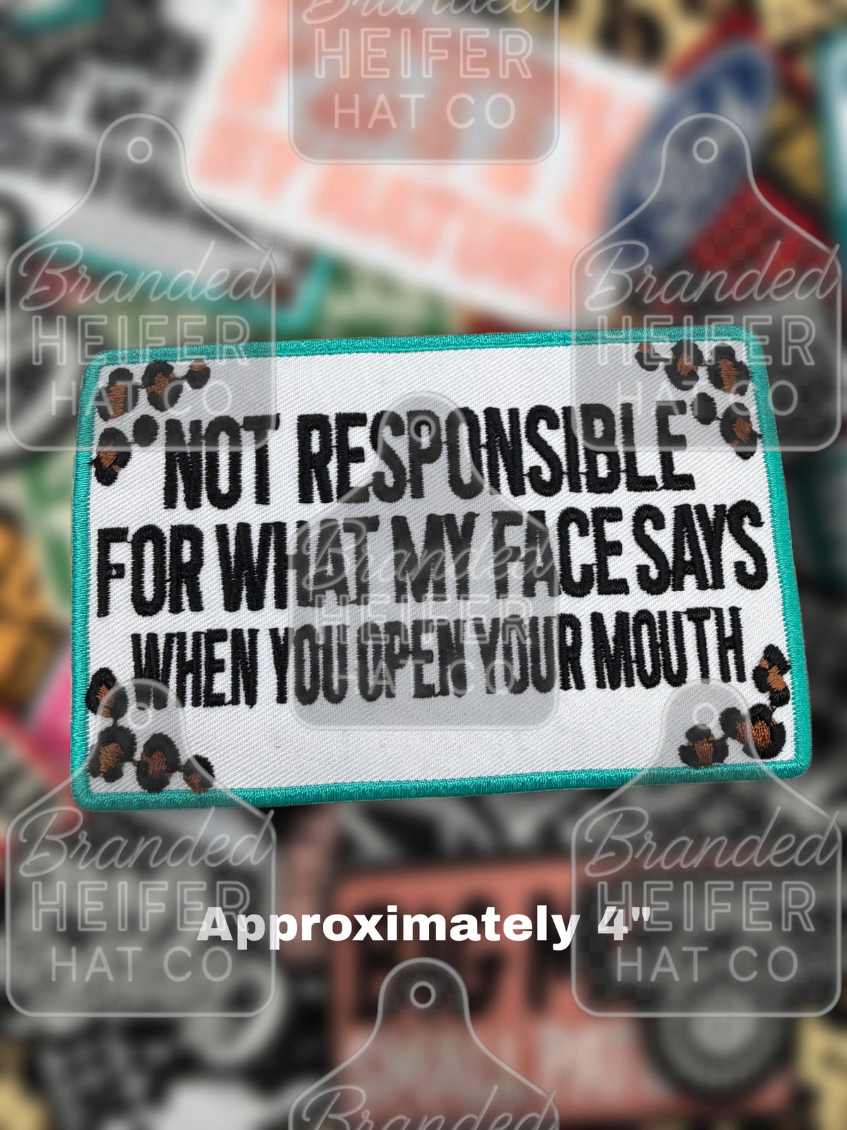 NOT RESPONSIBLE EMBROIDERY PATCH