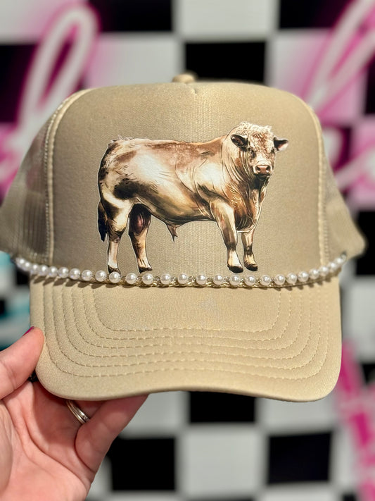 Charolais bull DTF transfer