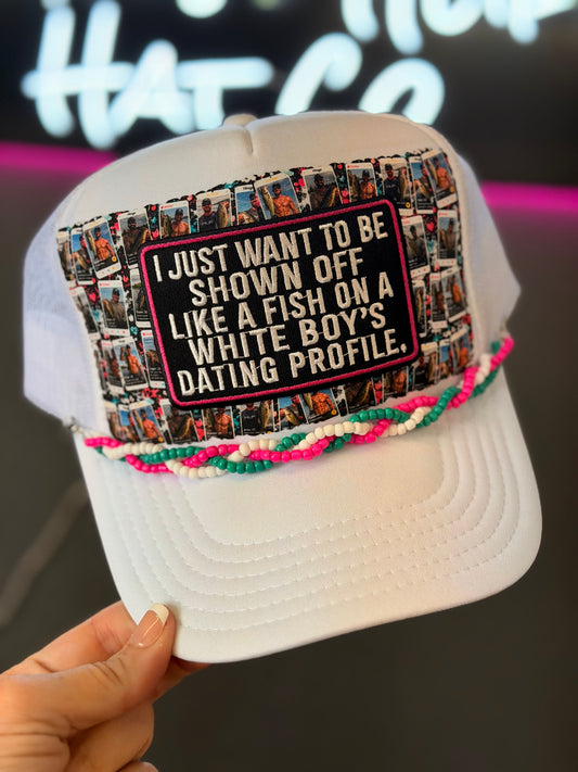 WHITE BOY DATING PROFILE TRUCKER HAT