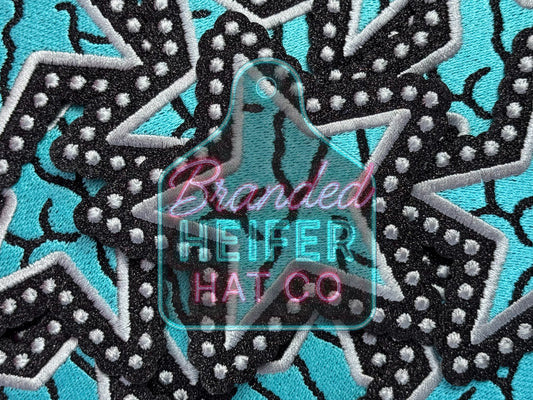 Glitz and grit EXCLUSIVE star design embroidery patch