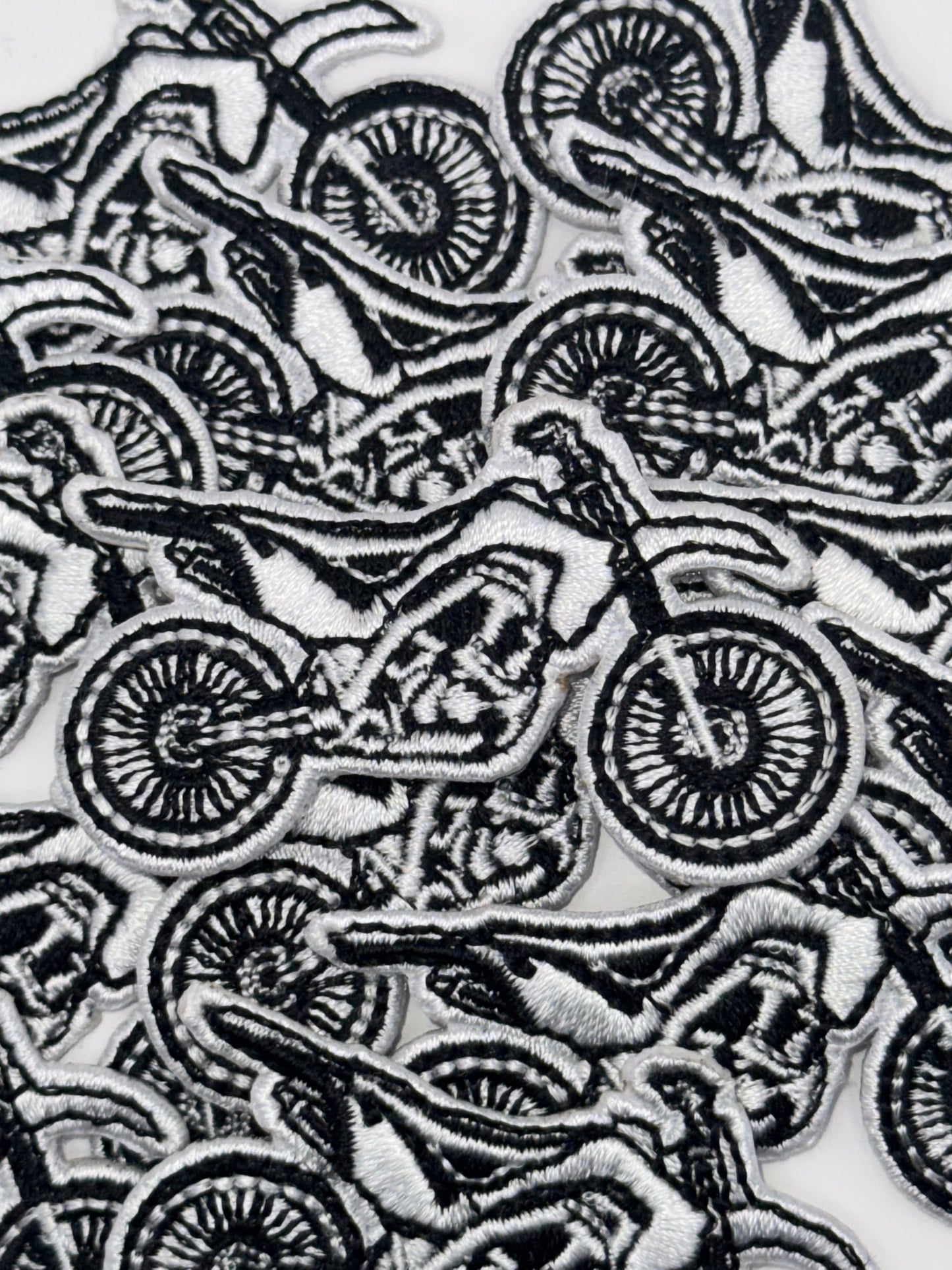 Dirt bike embroidery patch