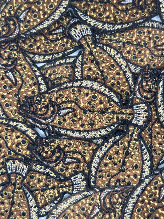 Flounder Embroidery Patch