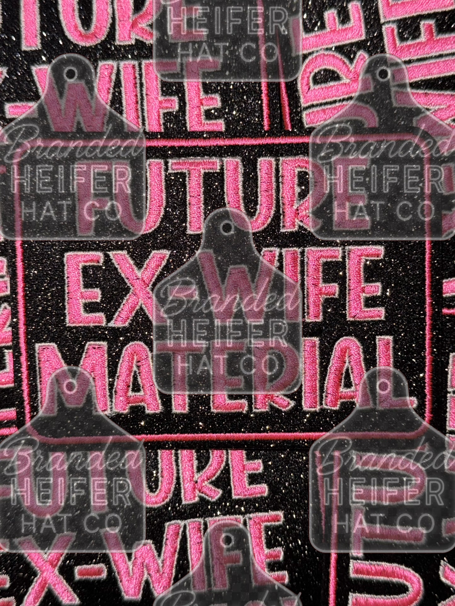 Future ex wife glitter embroidery patch