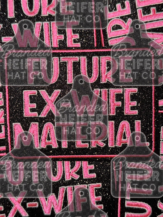 Future ex wife glitter embroidery patch