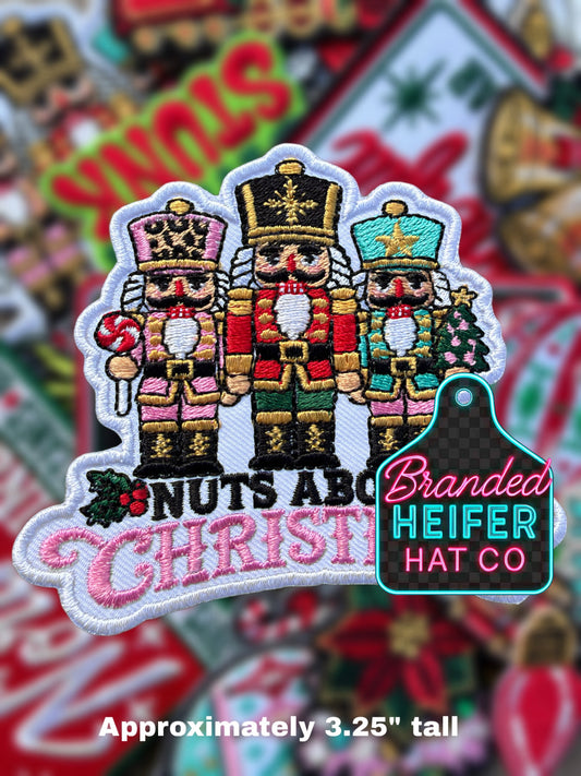 NUTS ABOUT CHRISTMAS | EMBROIDERED HAT PATCH